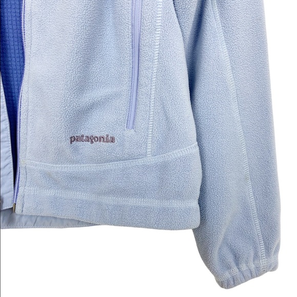 Patagonia Fleece Jacket Blue Full Zip Logo Vintage R1 Style37160F5 Womens Small - Picture 6 of 10
